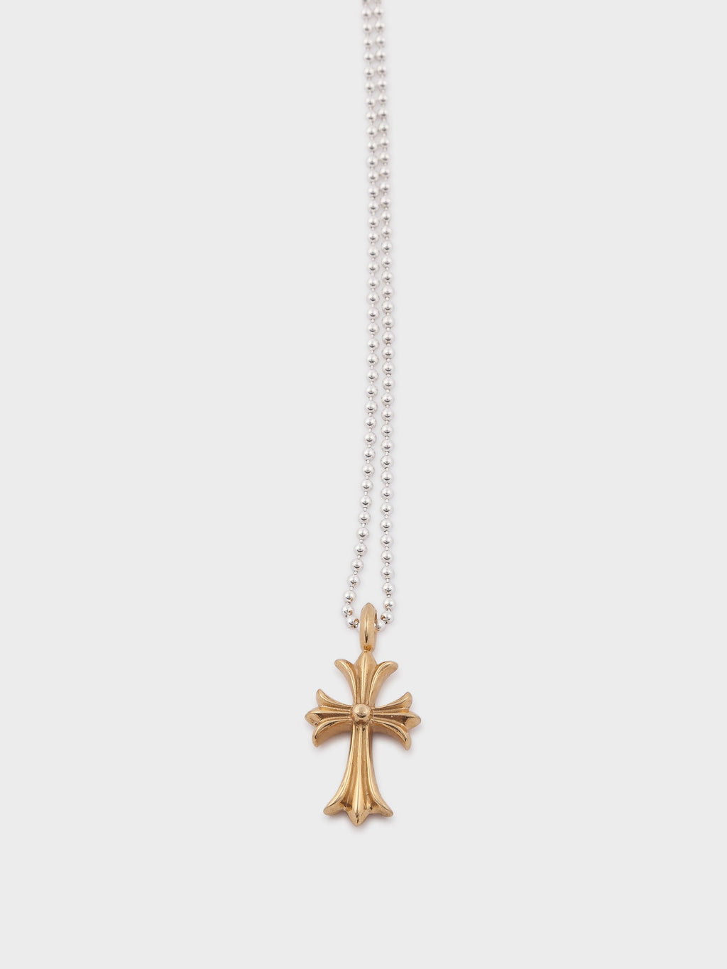 22K Pavé Diamond Tiny Cross Pendant