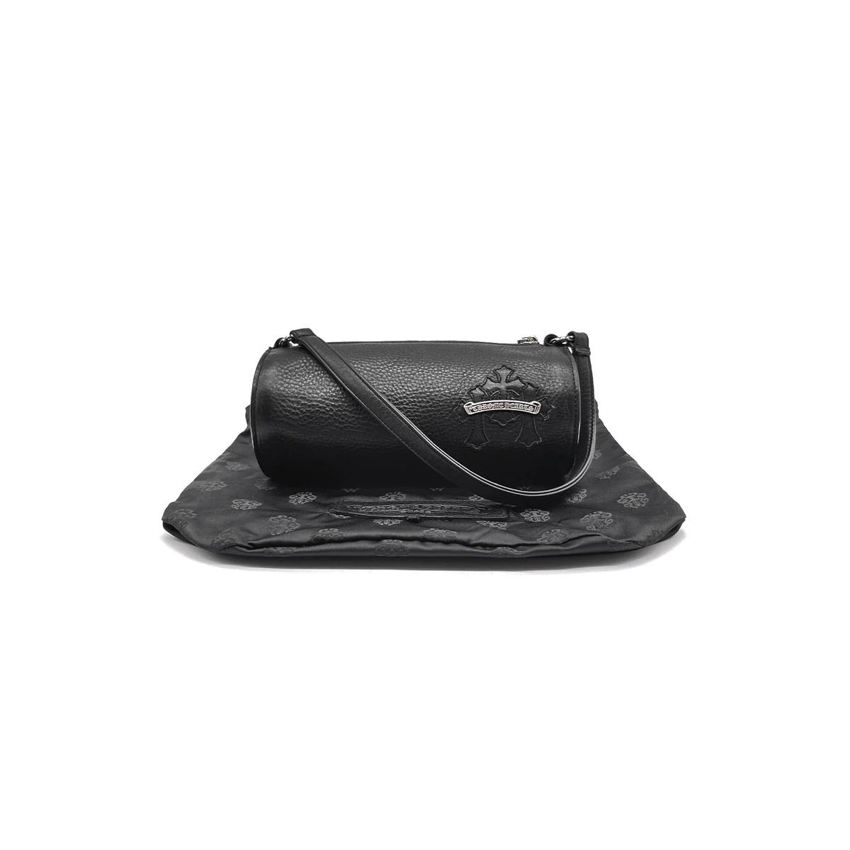 Chrome Hearts Black Triple Cross Patch Grinds Mini Shoulder Bag