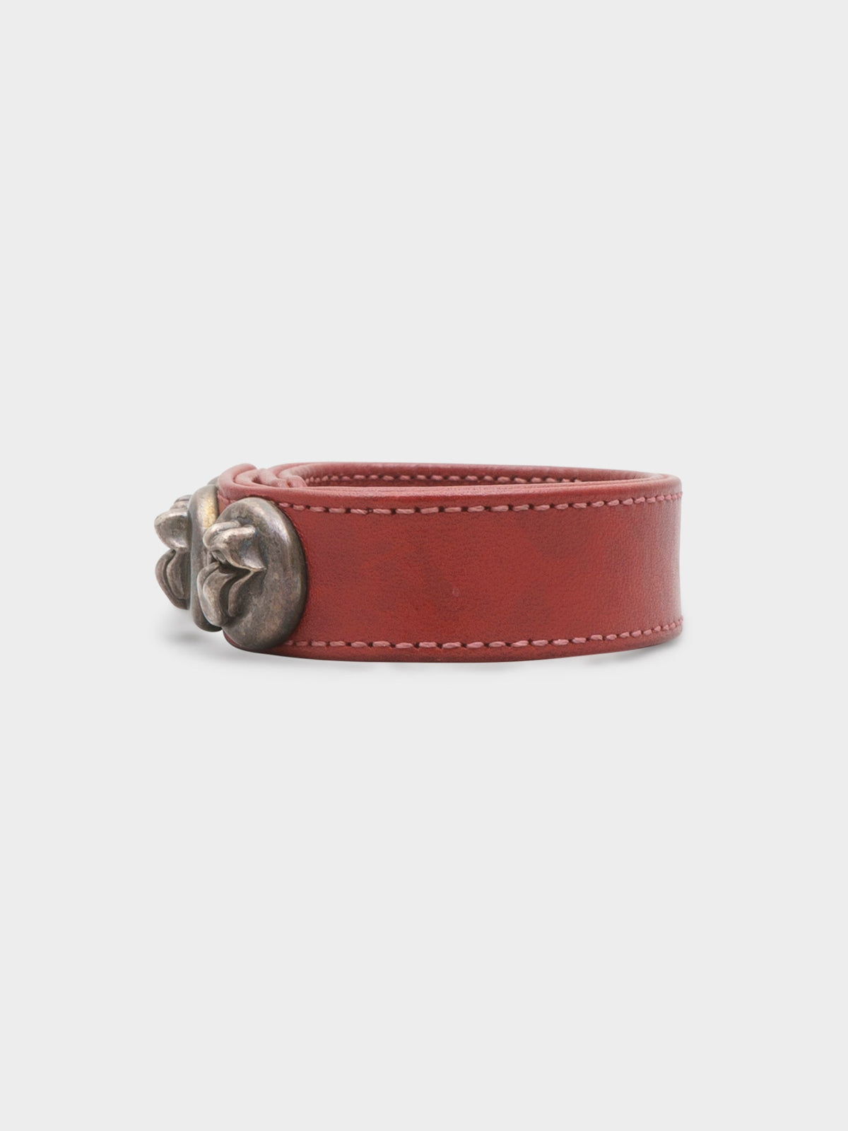 Red Leather Rolling Stones Bracelet