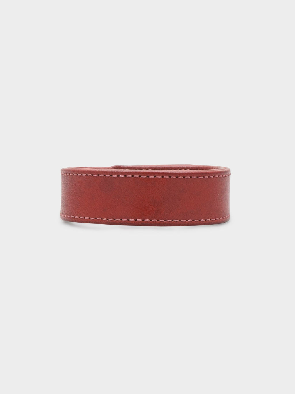 Red Leather Rolling Stones Bracelet