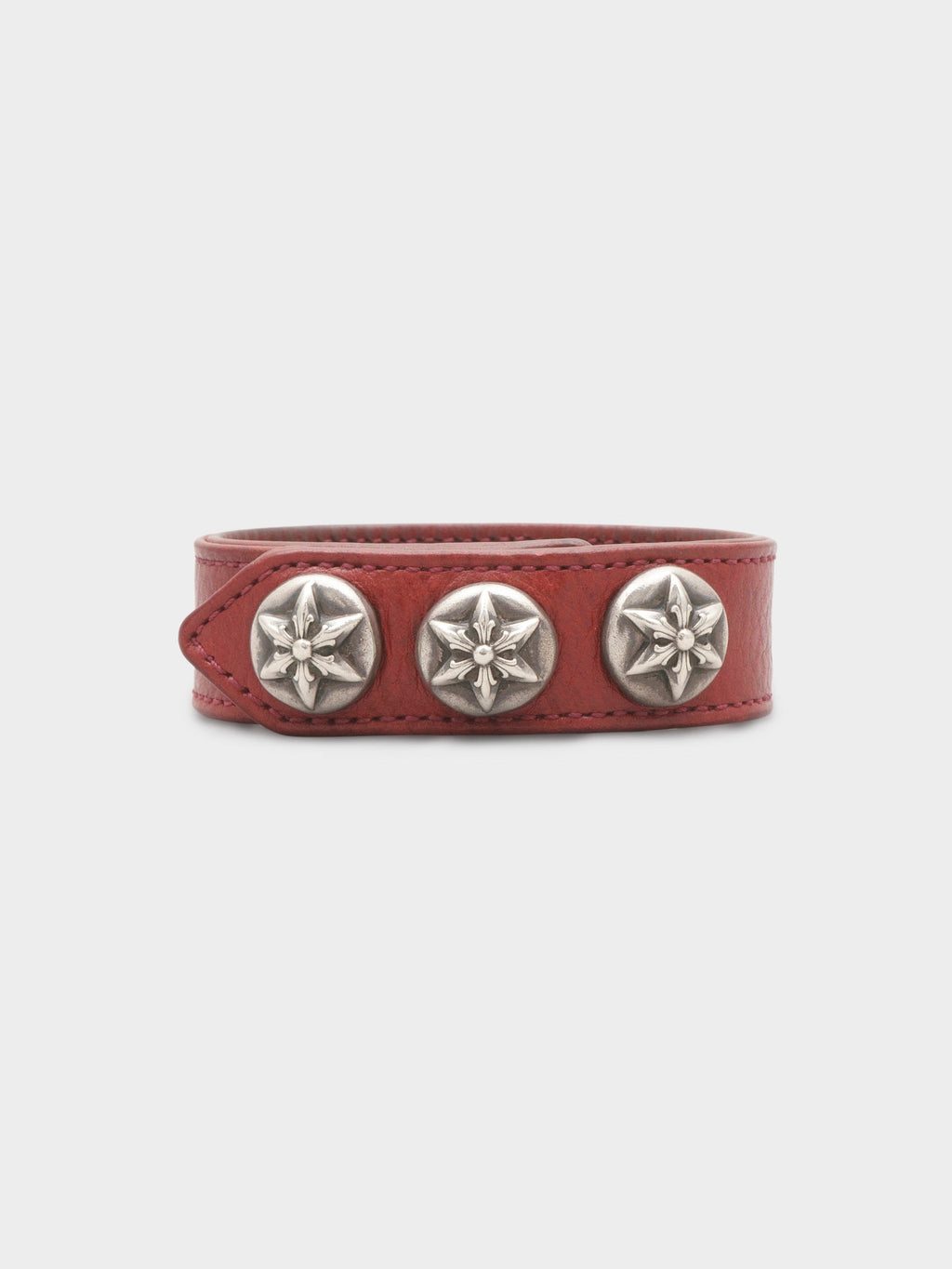 Red Leather Star Bracelet