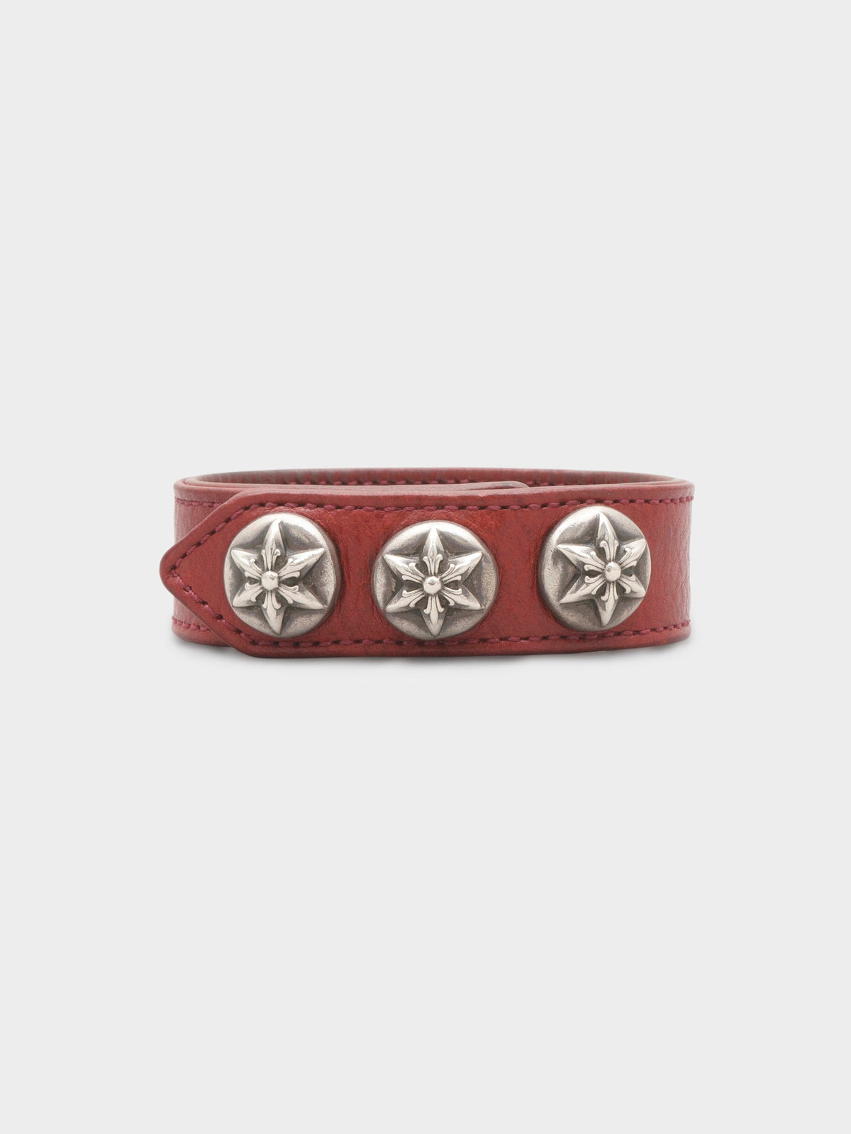 Red Leather Star Bracelet