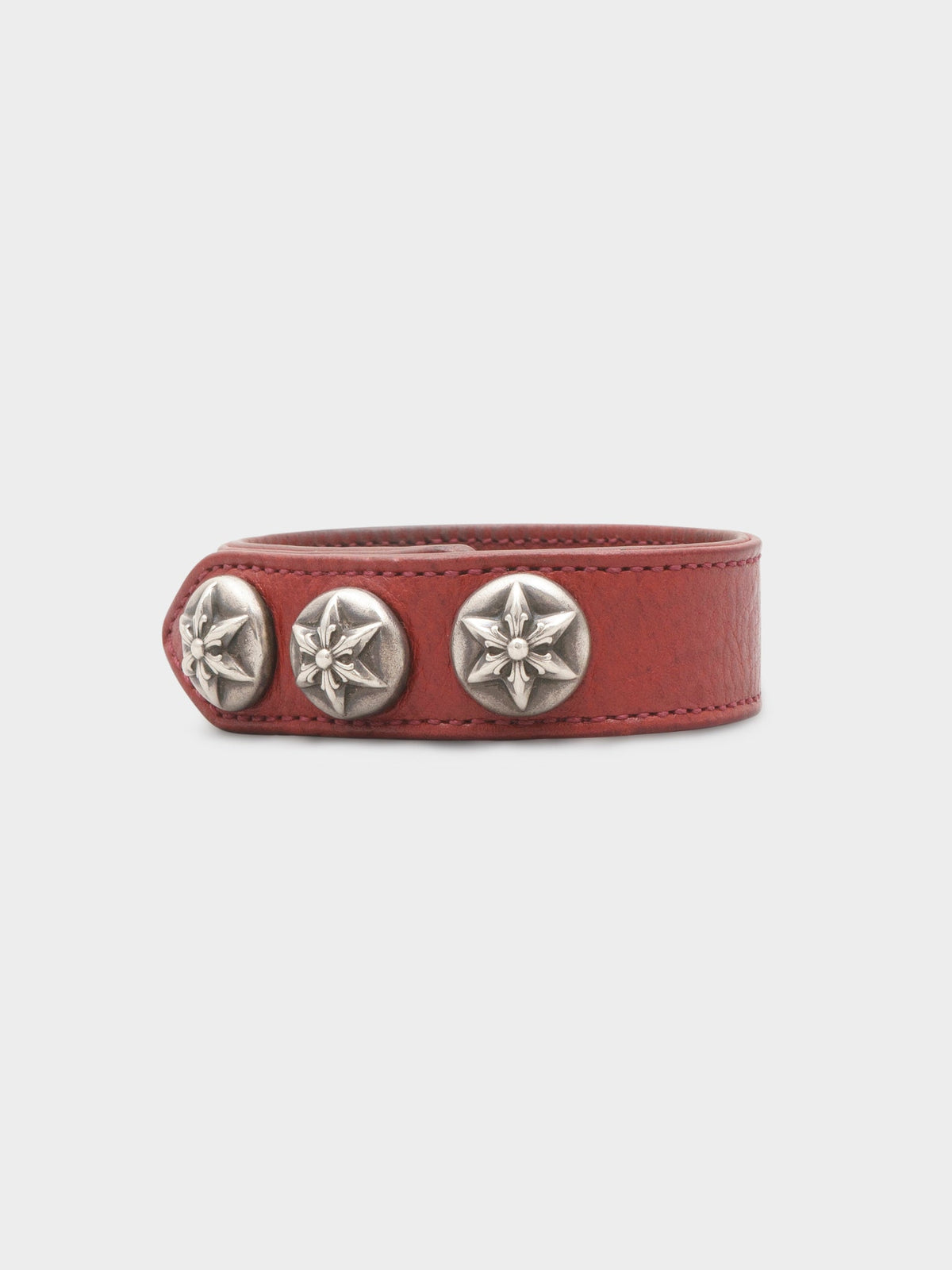 Red Leather Star Bracelet
