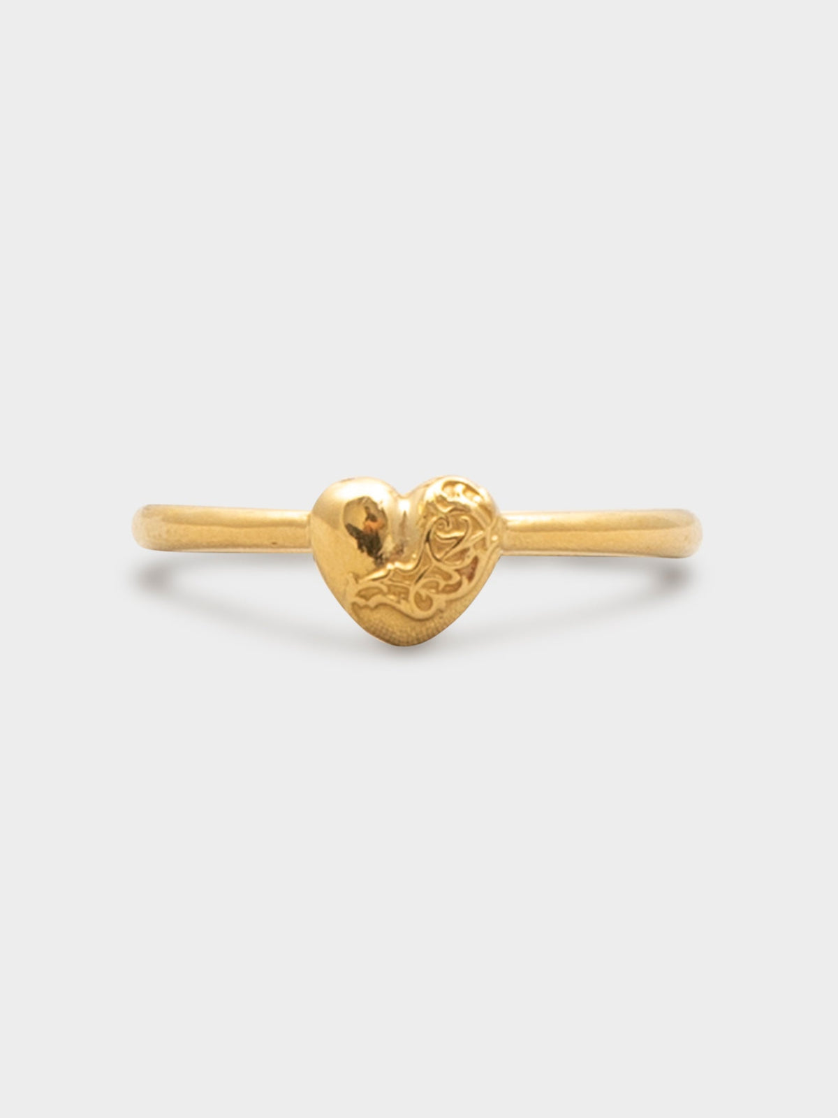22k Heart Bubblegum Ring