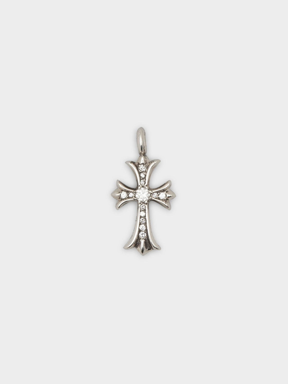 Pavé Diamond Tiny Fat Cross Pendant