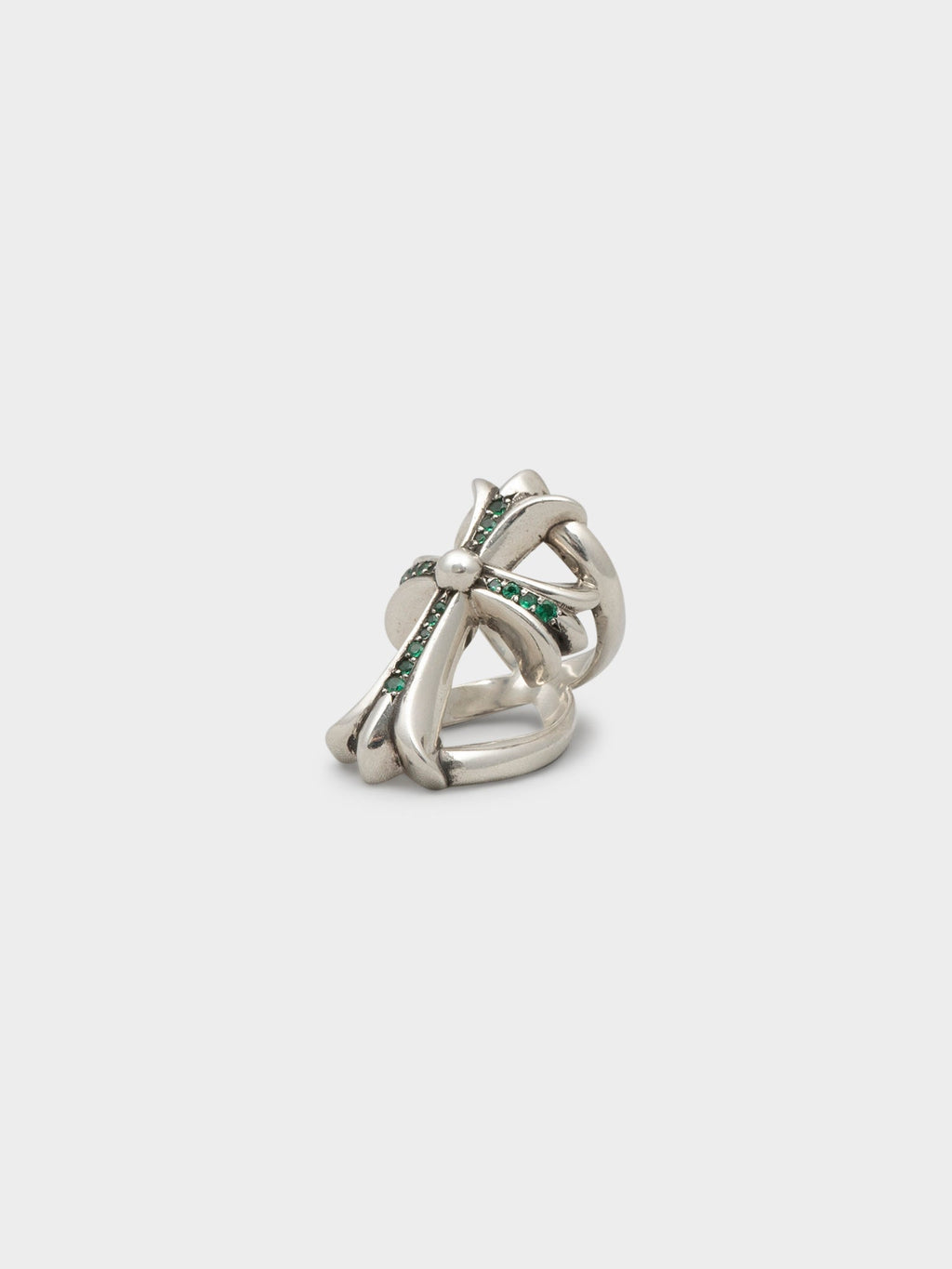 Emerald Infinity Ring