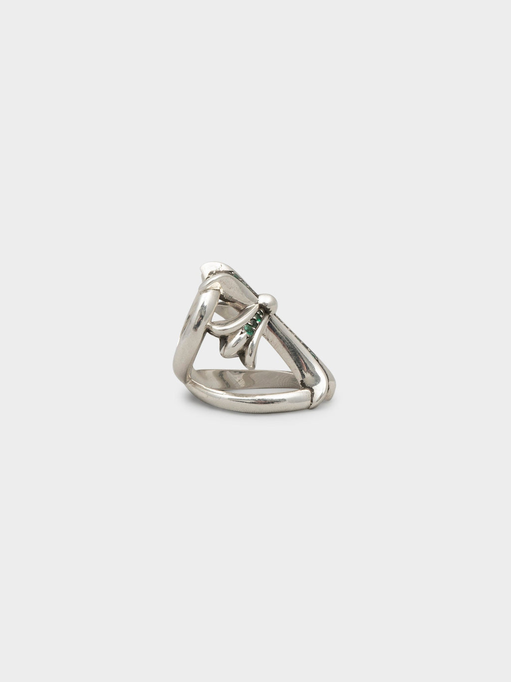 Emerald Infinity Ring
