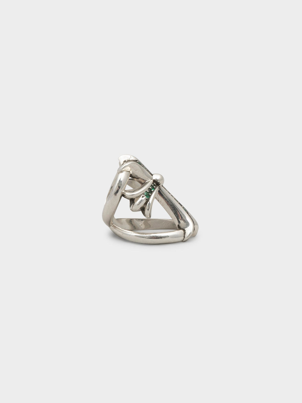 Emerald Infinity Ring