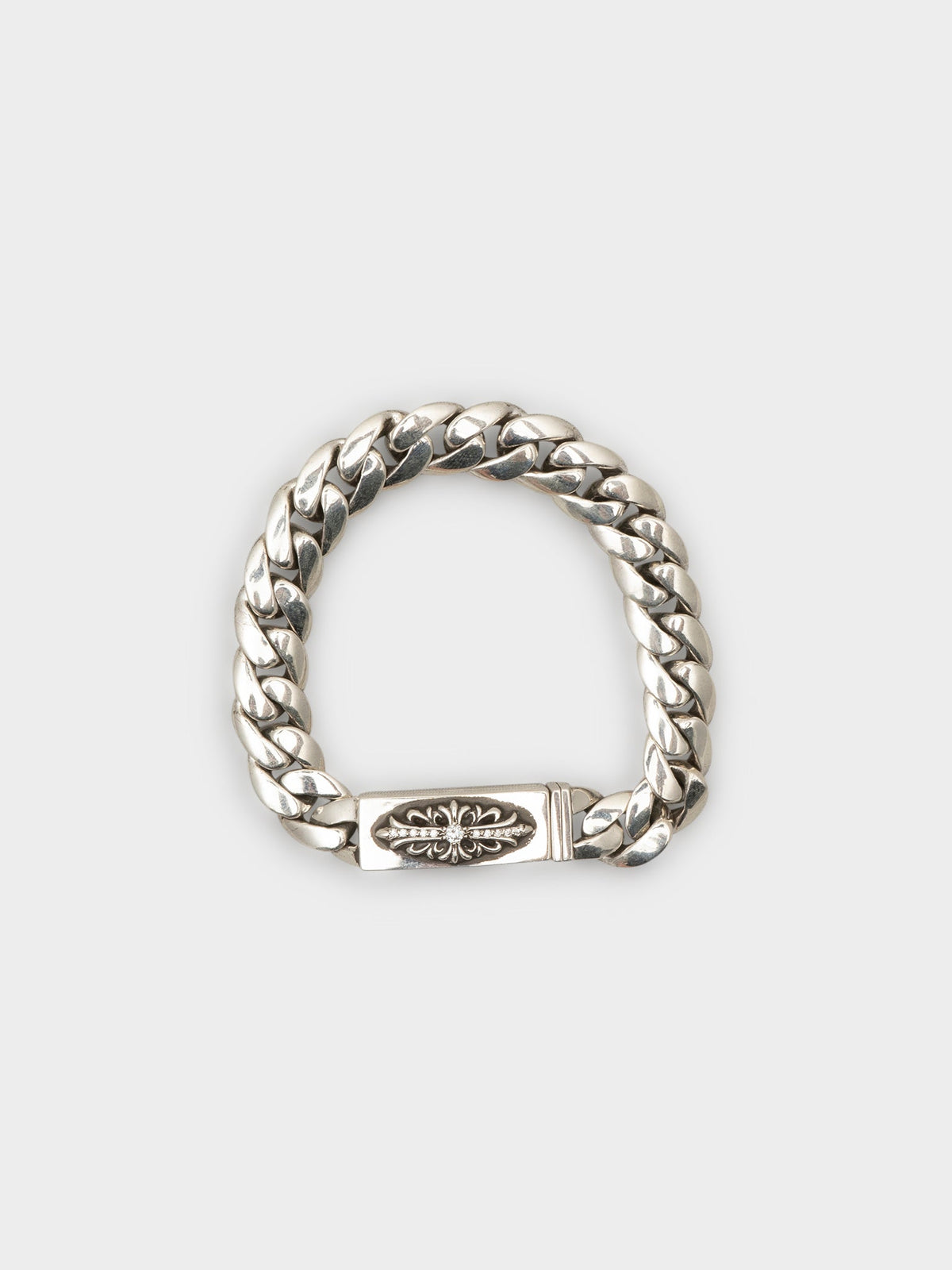 Diamond Mini Floral ID Bracelet