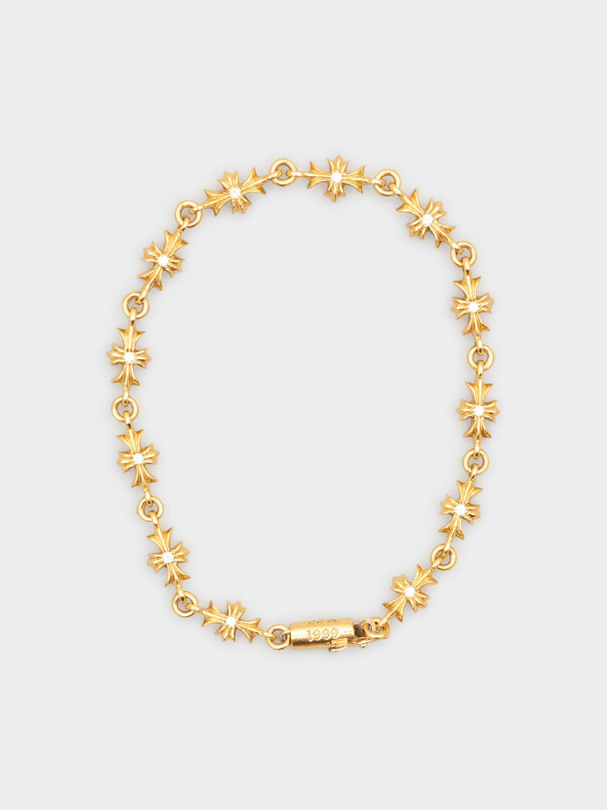 22k Diamond Tiny E Bracelet