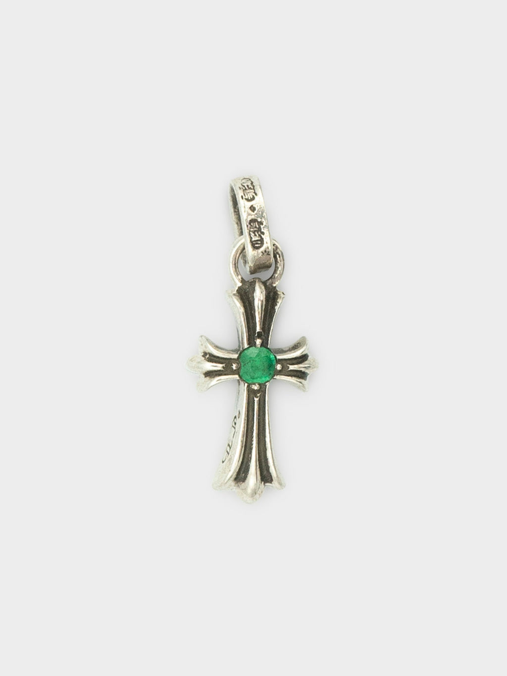 Center Stone Baby Fat Pendant - Emerald