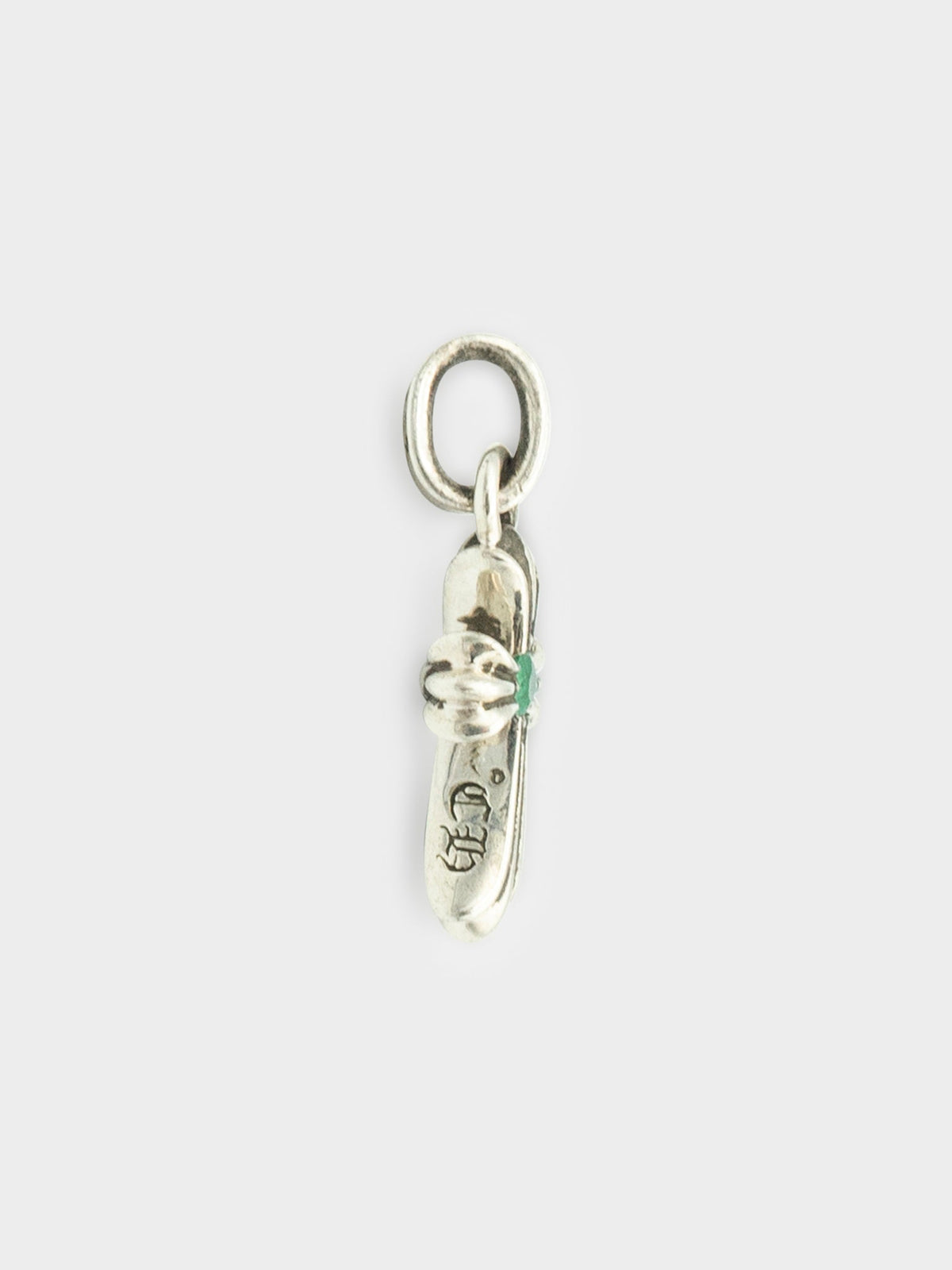 Center Stone Baby Fat Pendant - Emerald