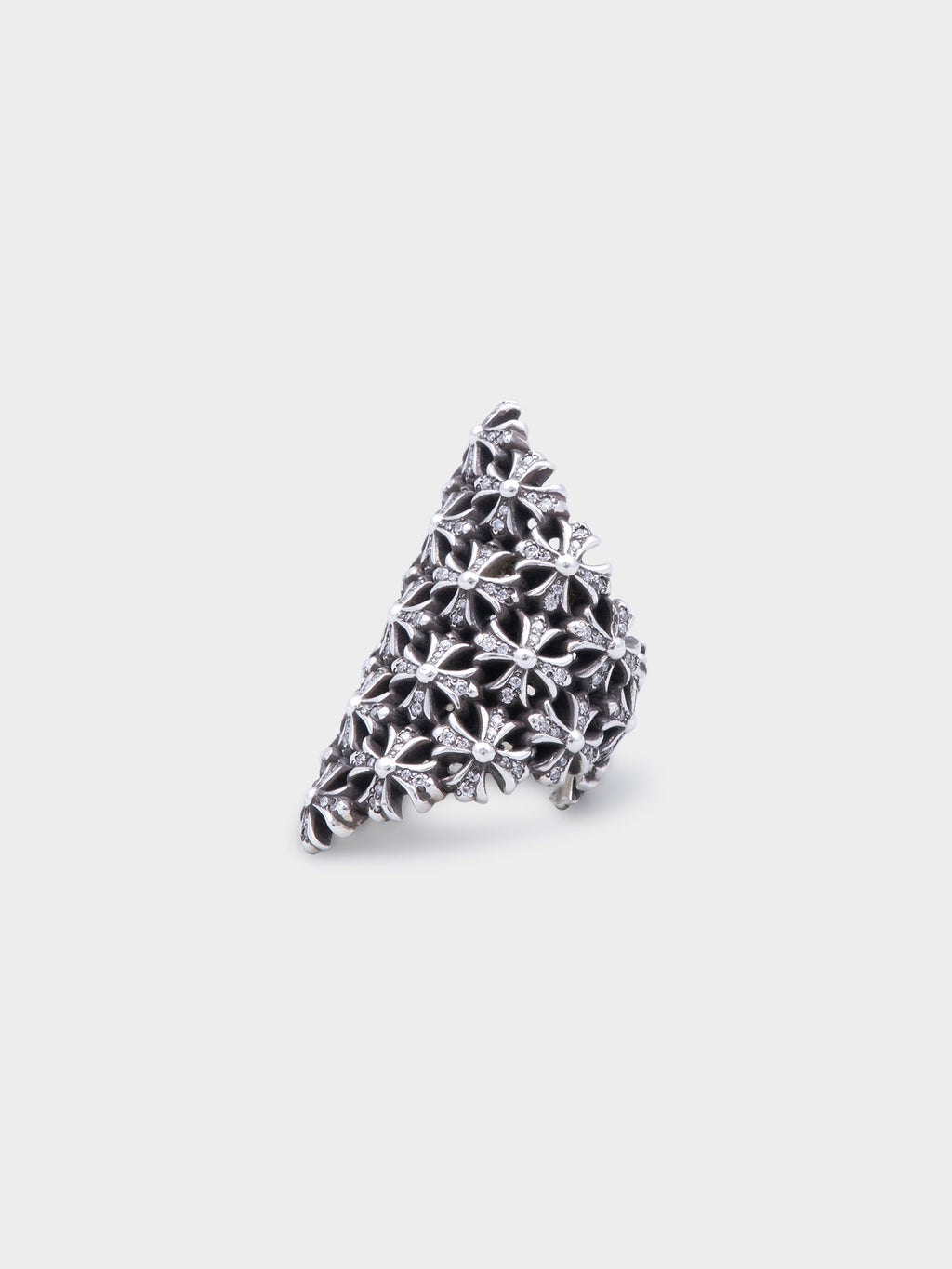 Chain Maille Ring w/ Pave Set Diamonds