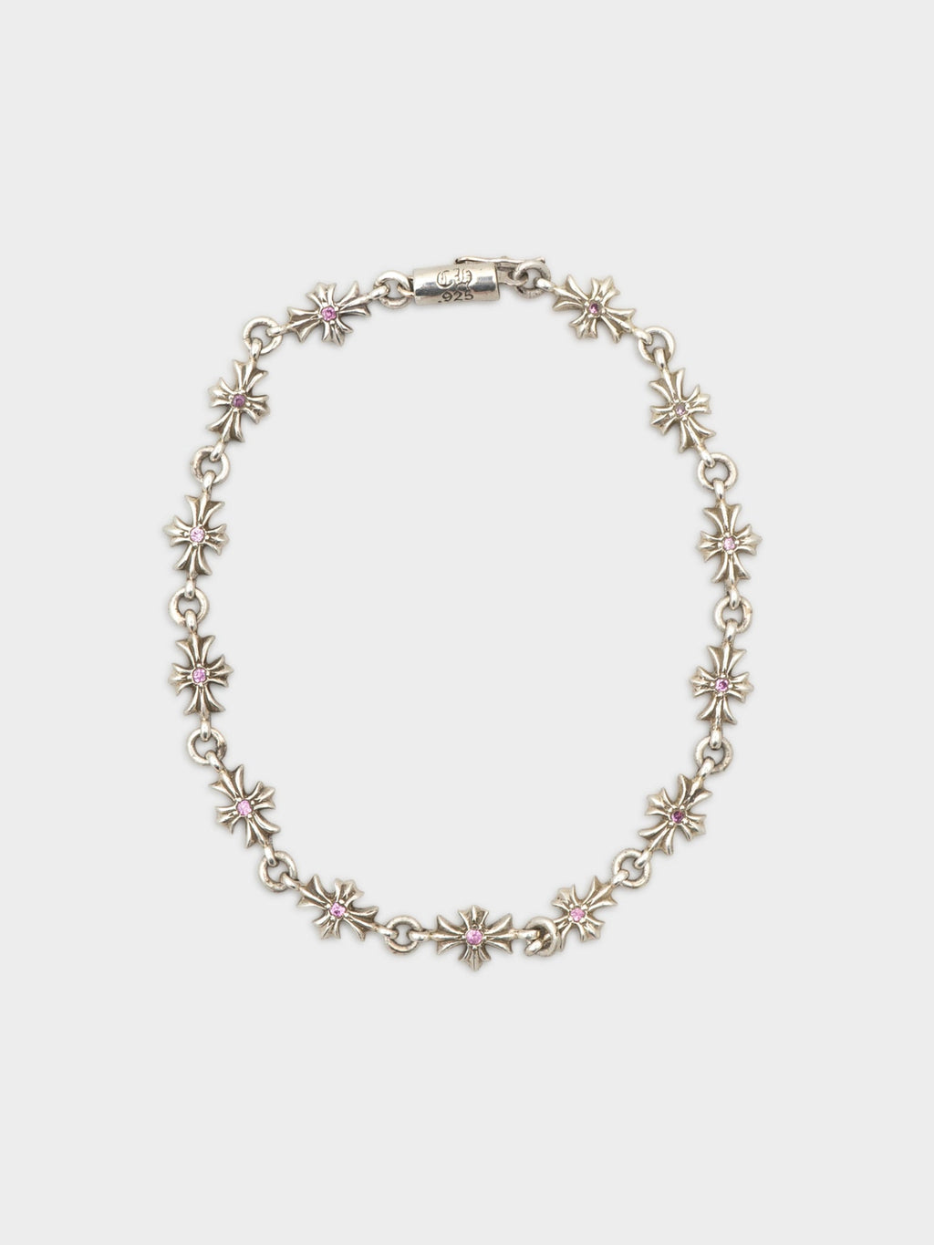 Pink Sapphire Tiny E Bracelet