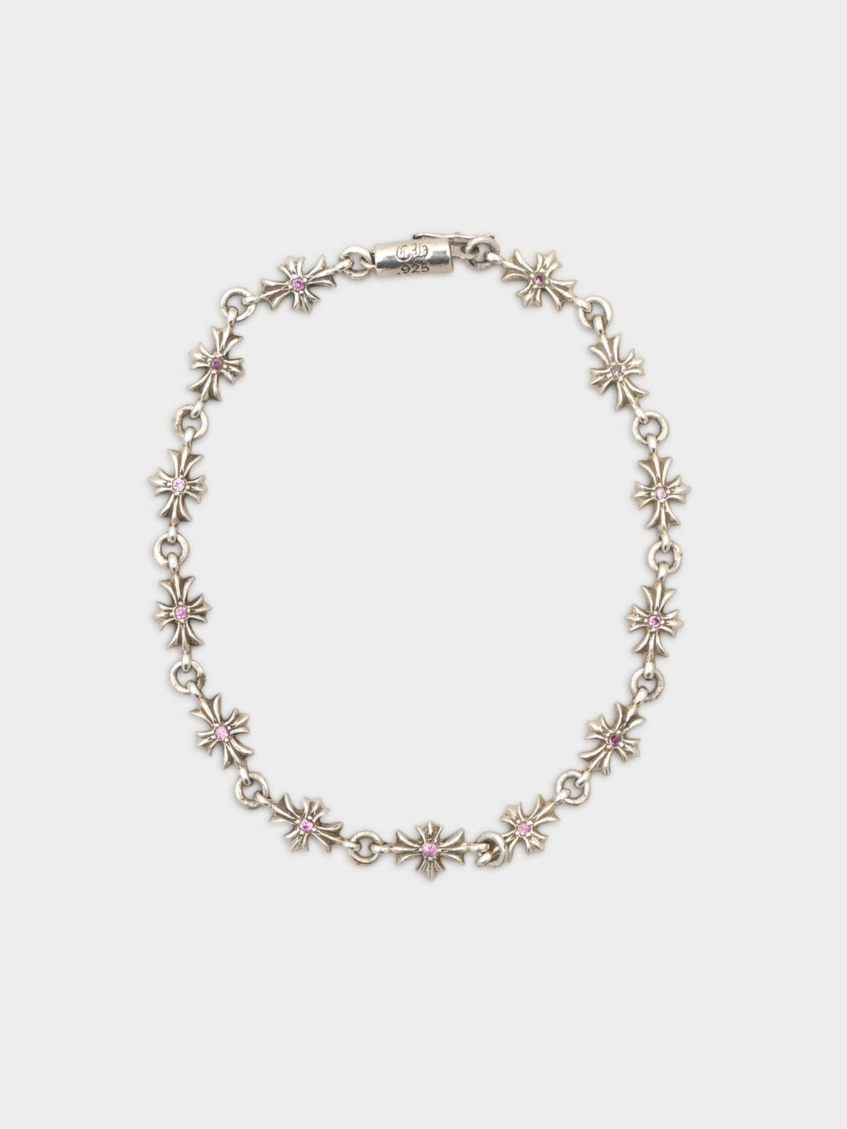 Pink Sapphire Tiny E Bracelet