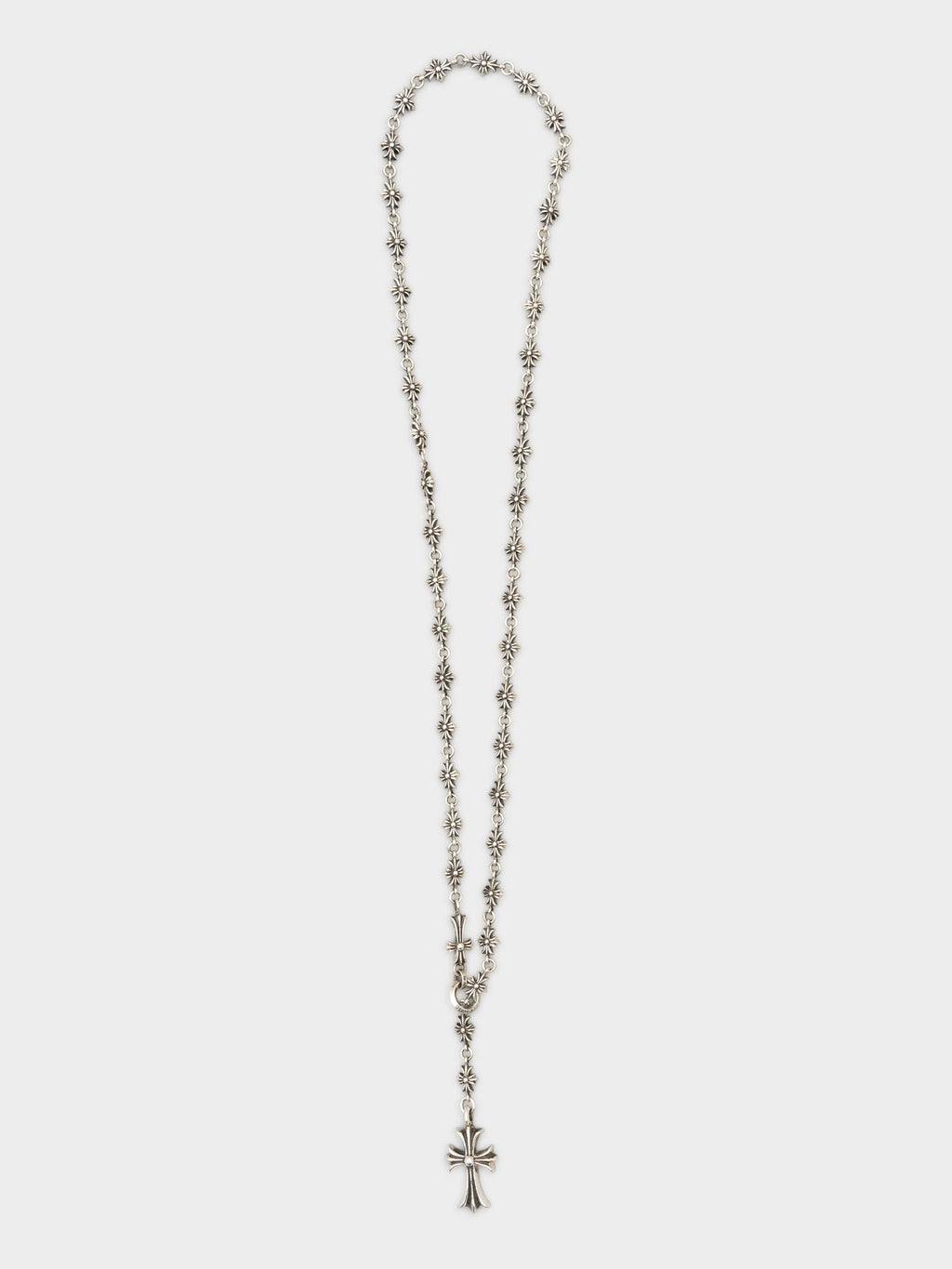 Tiny E Rosary Necklace