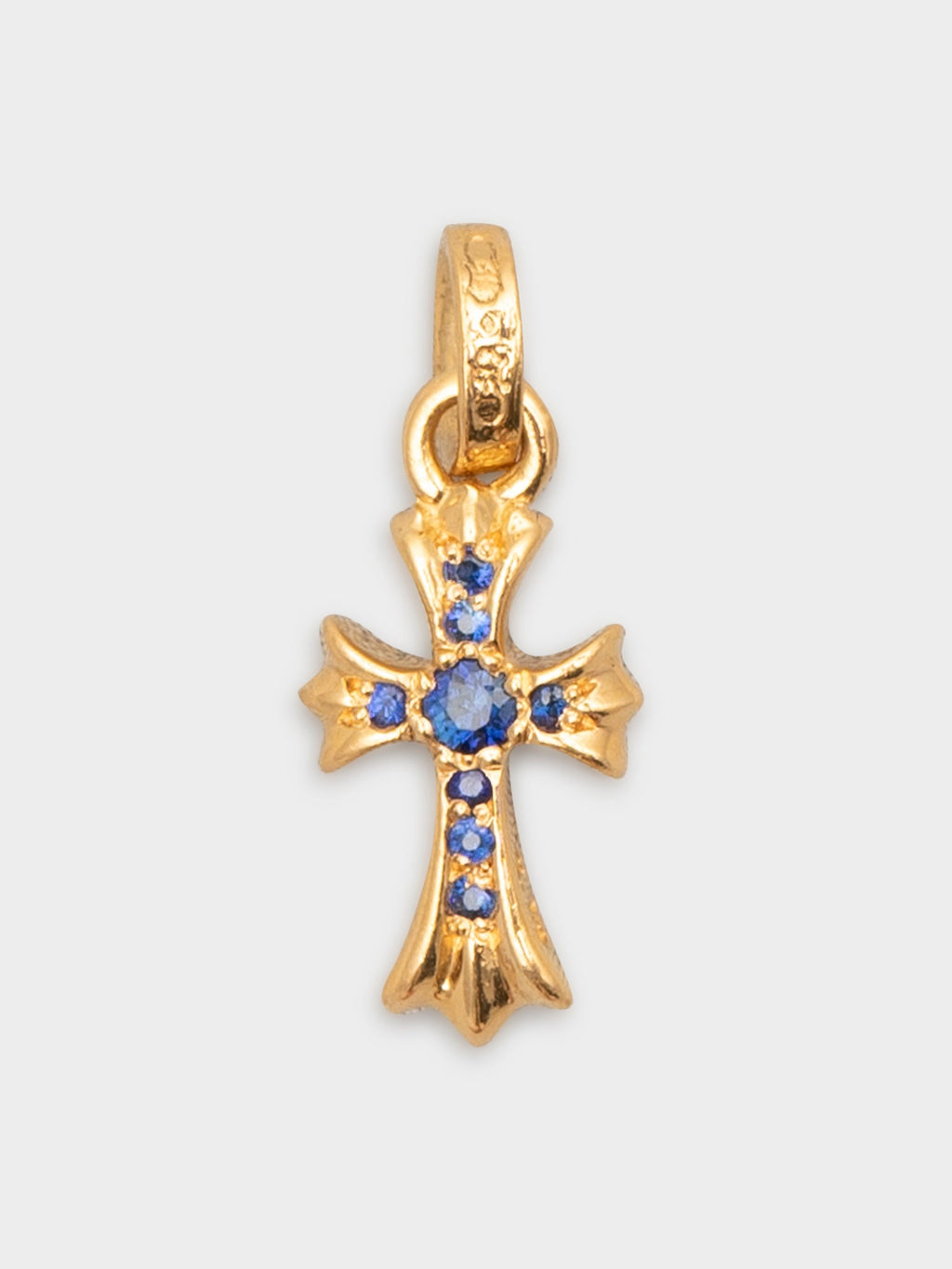 22k Pavé Blue Sapphire Baby Fat Pendant