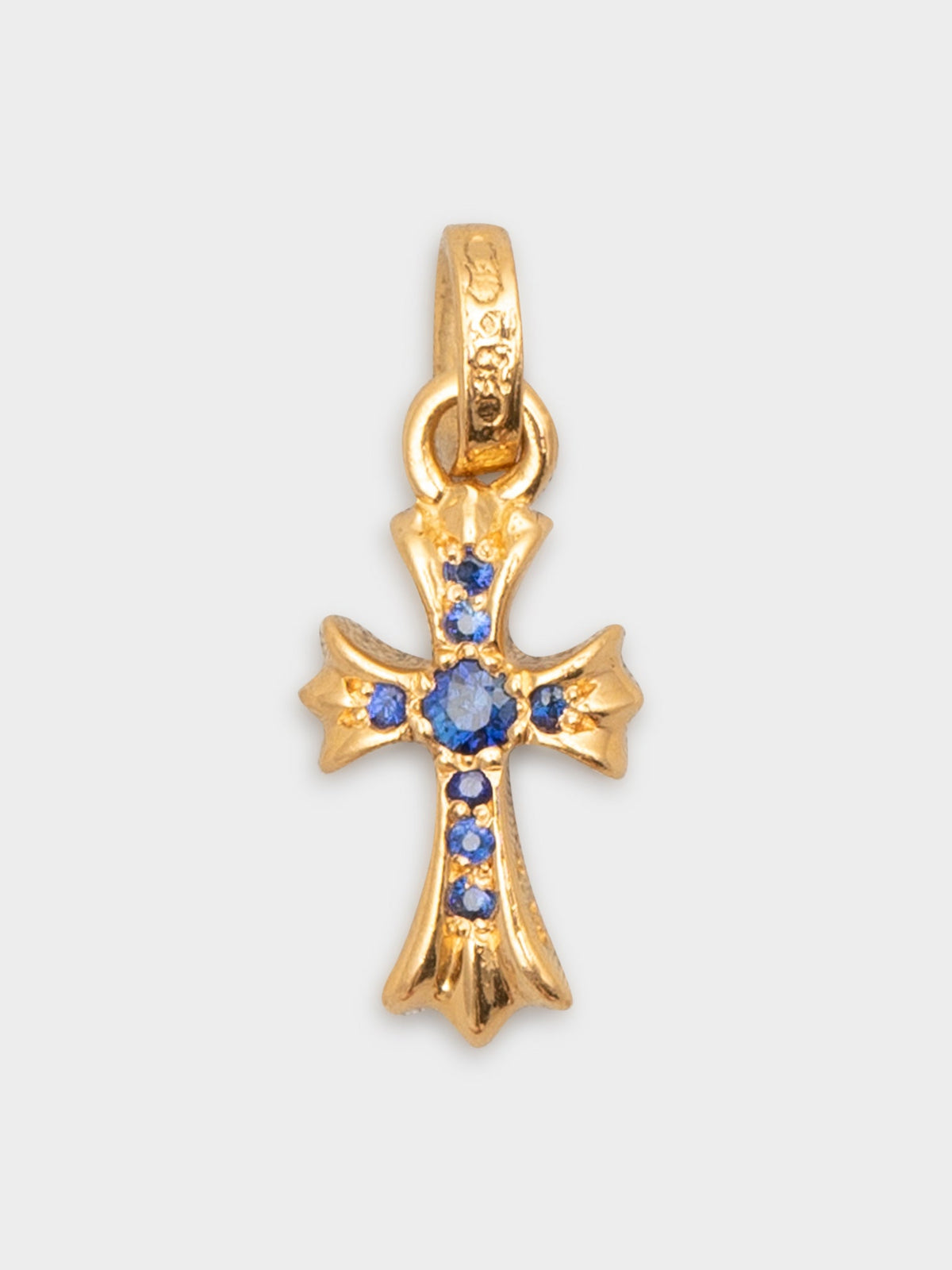 22k Pavé Blue Sapphire Baby Fat Pendant