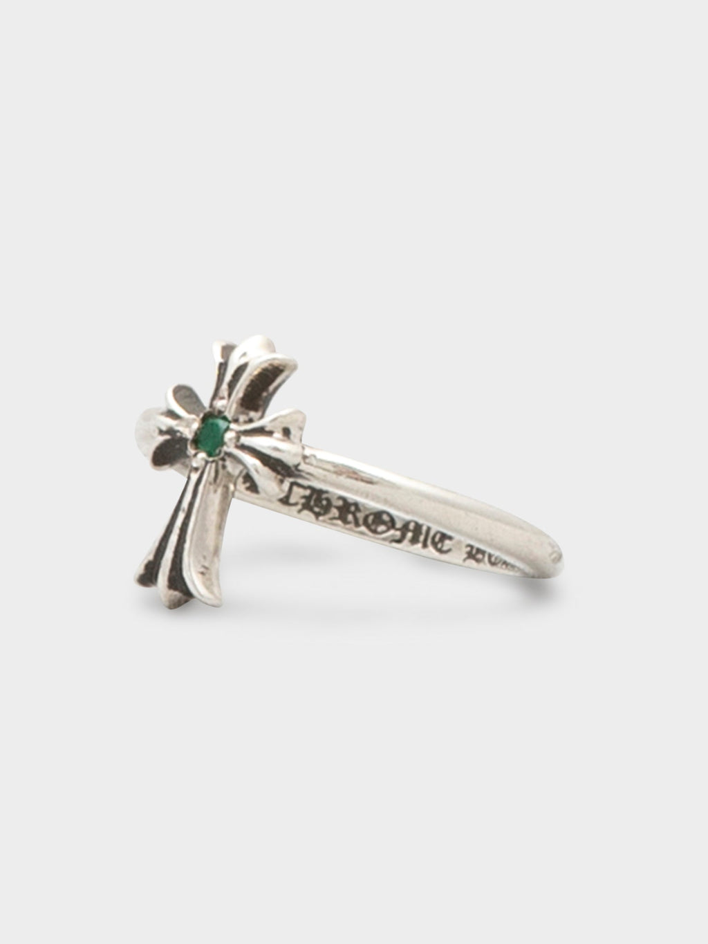 Emerald Cross Bubblegum Ring