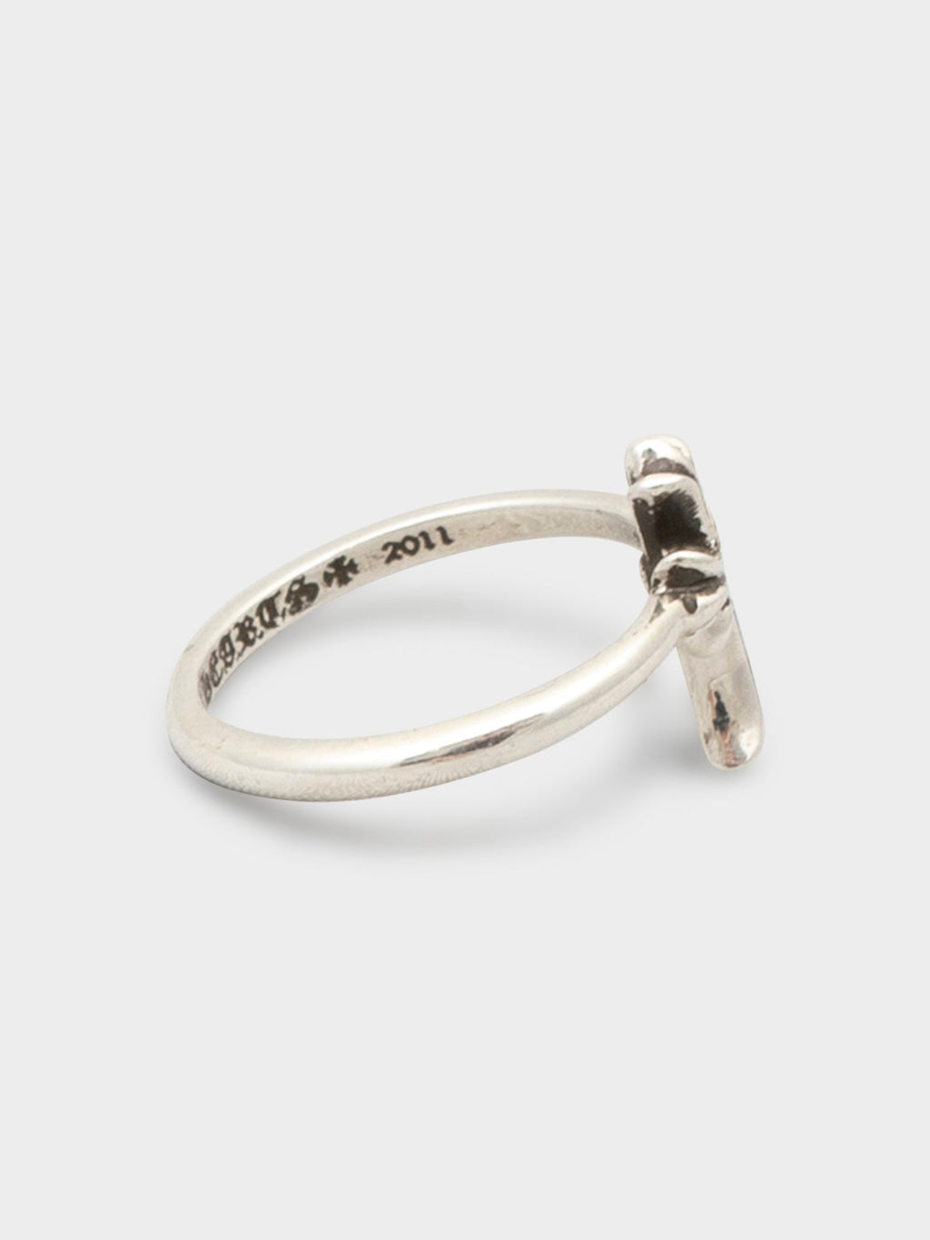 Emerald Cross Bubblegum Ring
