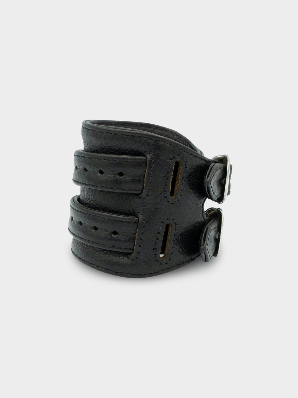 Double Gunslinger Leather Bracelet