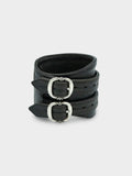Double Gunslinger Leather Bracelet