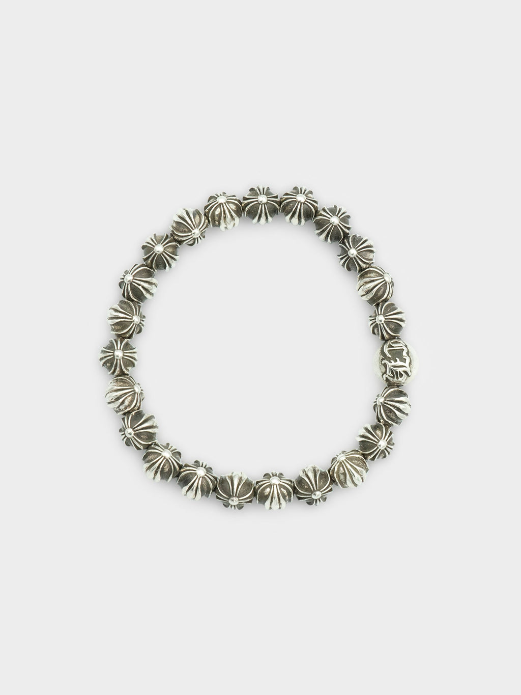 6mm Full Silver Bead Bracelet