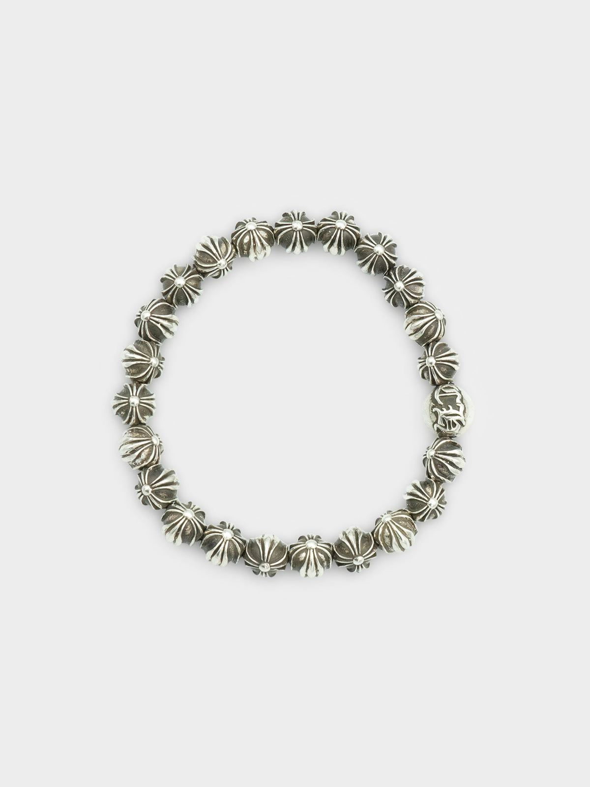 6mm Full Silver Bead Bracelet