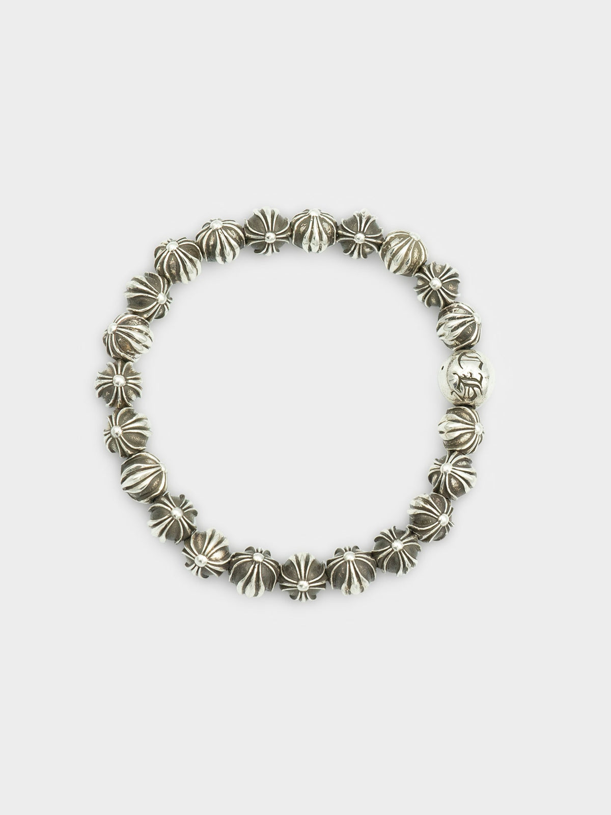 6mm Full Silver Bead Bracelet