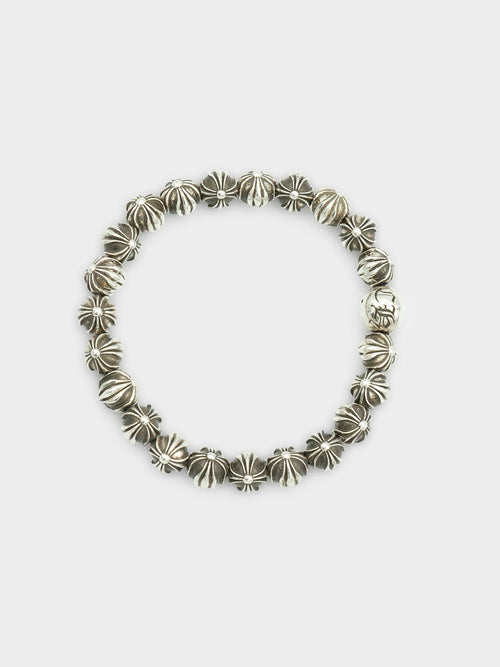 6mm Full Silver Bead Bracelet
