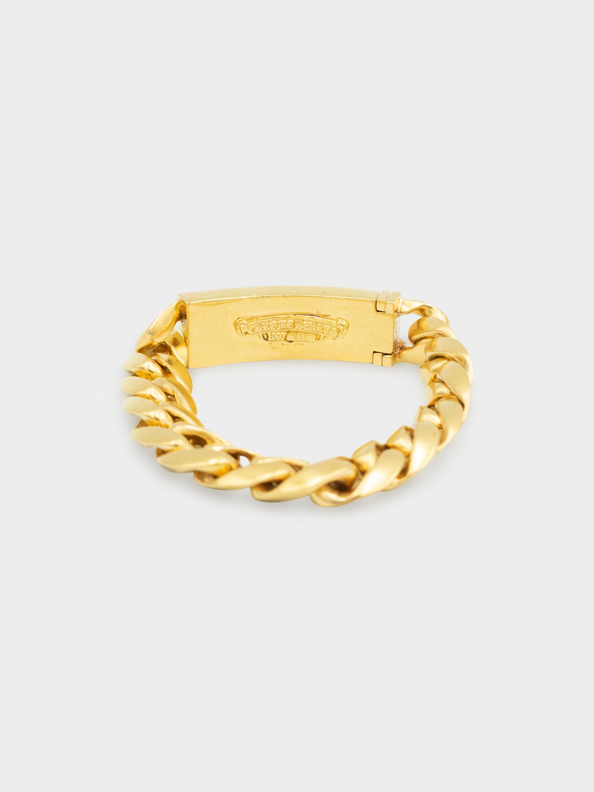 22K Diamond Floral ID Bracelet
