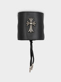 Leather Cross Stud Bracelet