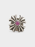 Pink Sapphire Small Plus Stud Earring