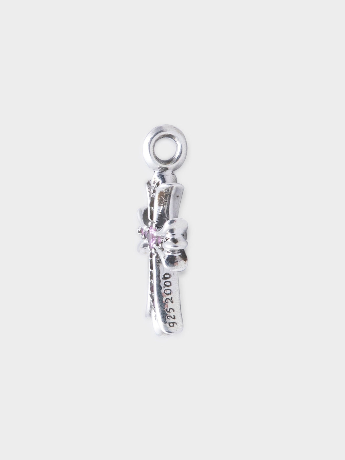 Pink Sapphire “Tiny Fat” Cross Pendant