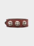 Leather Plus Stud Bracelet