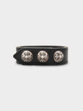 Leather Plus Stud Bracelet
