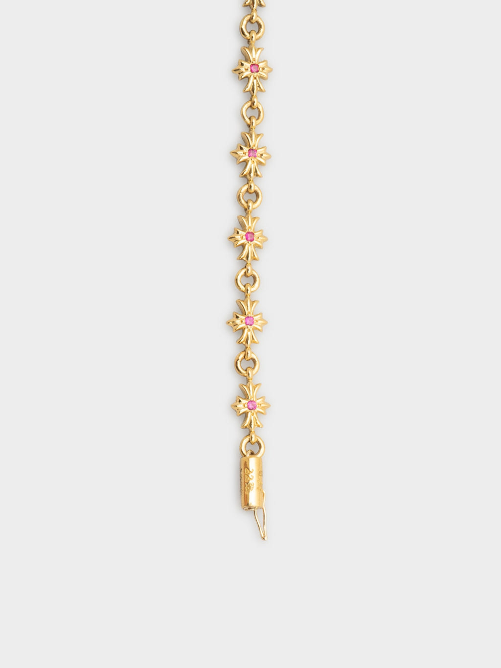 22k Ruby Tiny E Bracelet