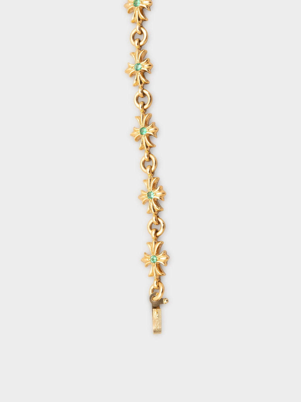 22k Emerald Tiny E Bracelet (12 links)