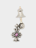 Tiny E Pink Sapphire Earring