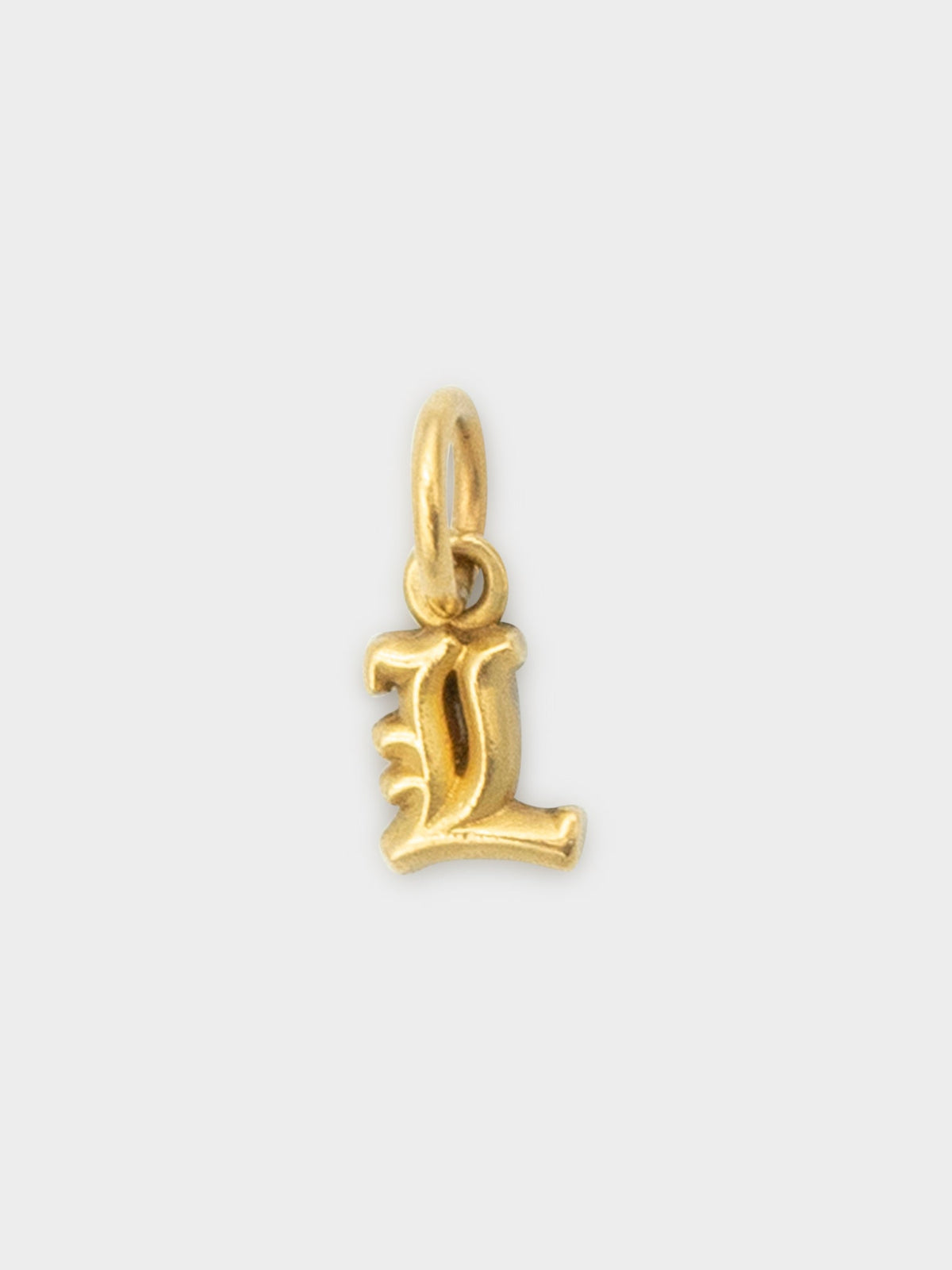 22K L Letter Charm Pendant