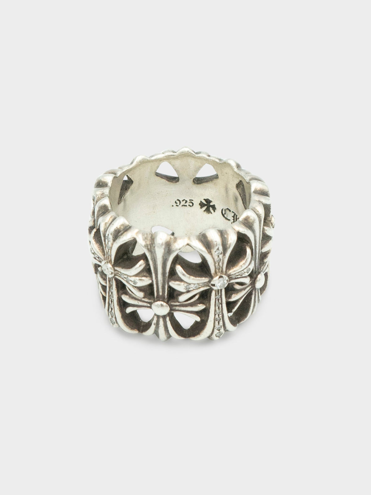 Alternating Pavé Diamond Cemetery Ring