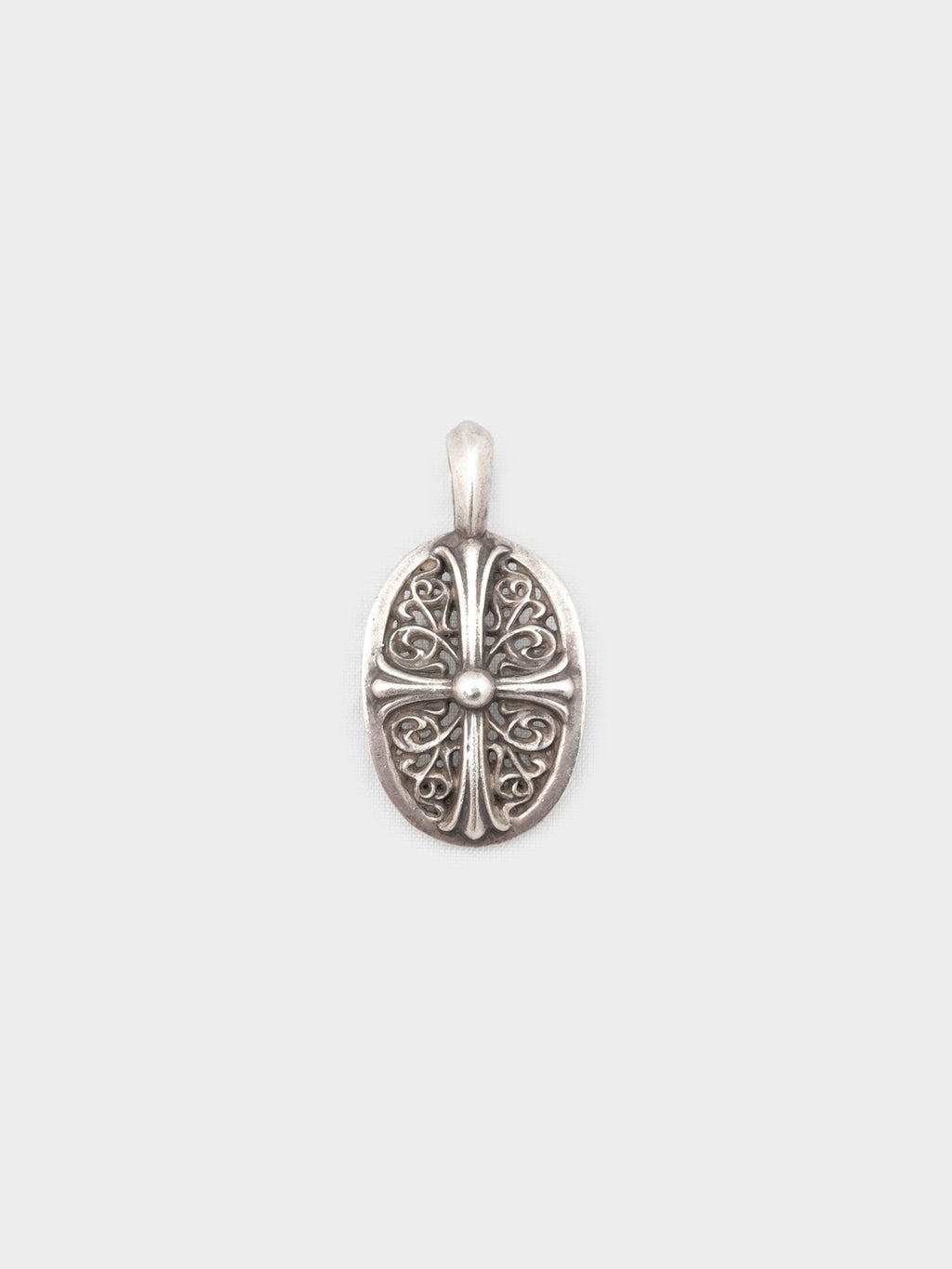 Classic Oval Cross Charm Pendant