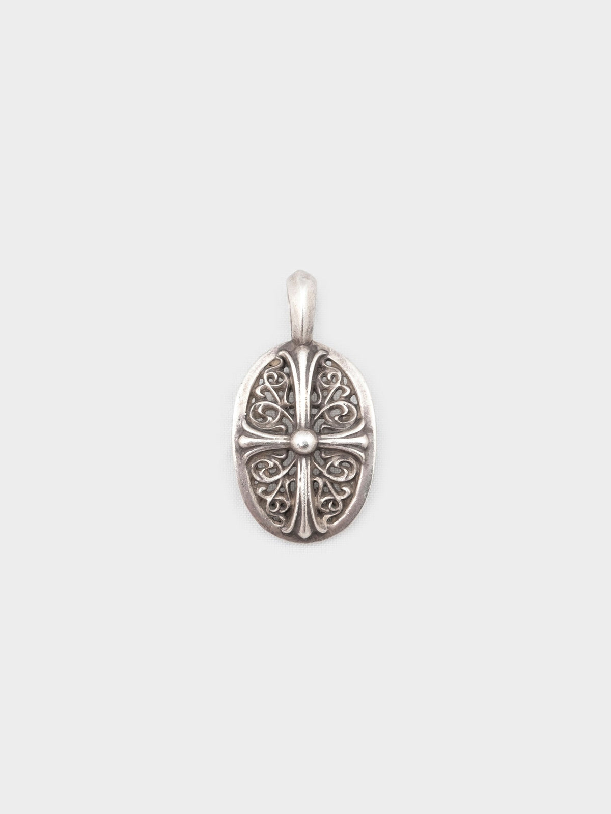 Classic Oval Cross Charm Pendant