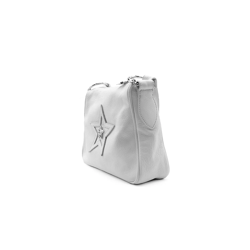 Chrome Hearts White Star Patch Leather Chicken Nugget Bag