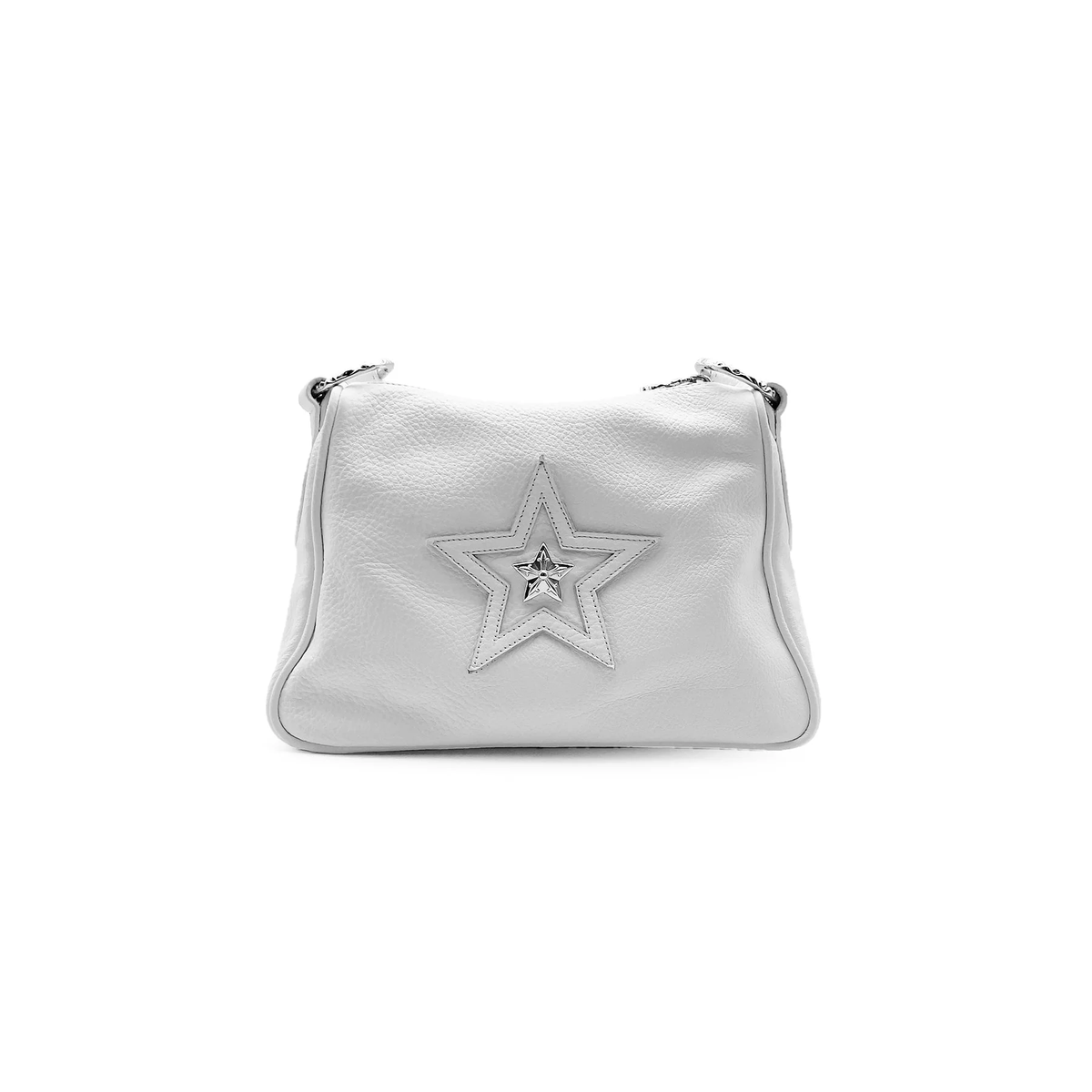Chrome Hearts White Star Patch Leather Chicken Nugget Bag